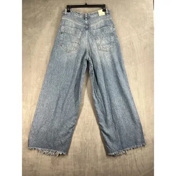 Free People Old West Slouchy Jeans Size 27 High Rise - Picture 6 of 13